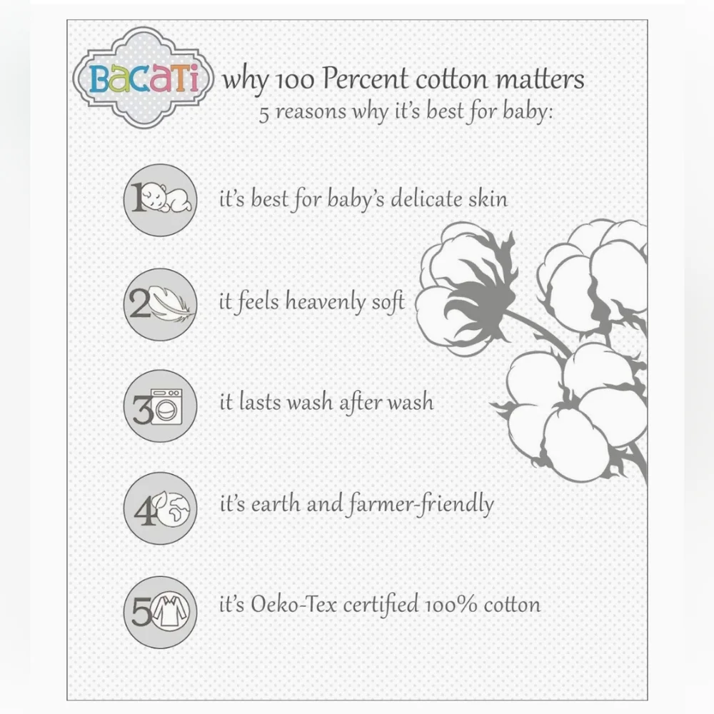 BACATI - Ikat 100% Cotton Swaddling Muslin Blankets, set of 4